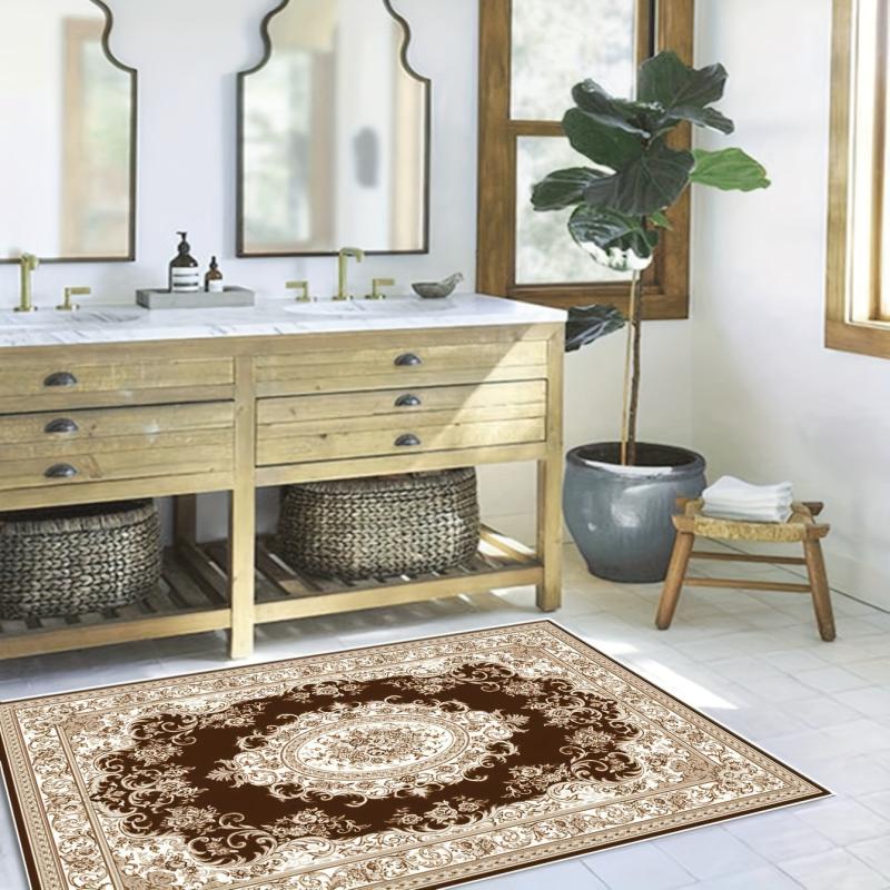 Boho Area Rug for Living Room Washable Persian Rug Soft Vintage Carpet Doormat