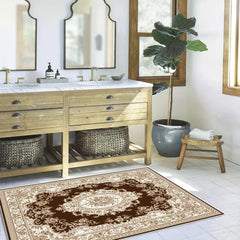 Boho Area Rug for Living Room Washable Persian Rug Soft Vintage Carpet Doormat