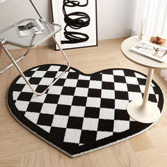 Heart Shaped Non Slip Rugs for Girls Bedroom Living Room Bathroom