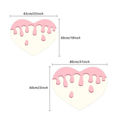 Heart Shaped Non Slip Rugs for Girls Bedroom Living Room Bathroom