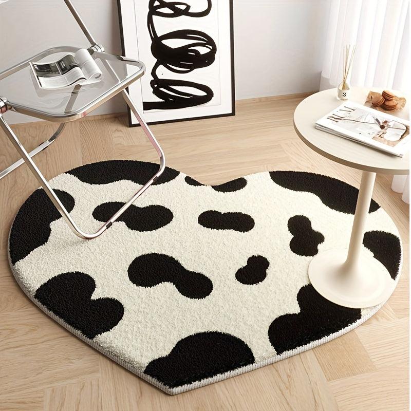 Heart Shaped Non Slip Rugs for Girls Bedroom Living Room Bathroom