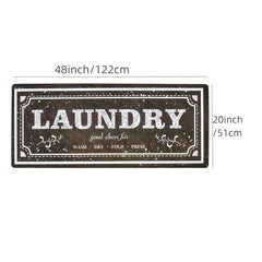 Laundry Room Letter Floor Mat Soft Non Slip Bath Rug Washable