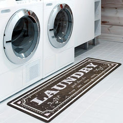 Laundry Room Letter Floor Mat Soft Non Slip Bath Rug Washable