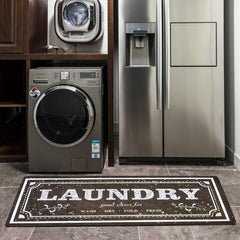 Laundry Room Letter Floor Mat Soft Non Slip Bath Rug Washable