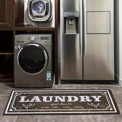 Laundry Room Letter Floor Mat Soft Non Slip Bath Rug Washable