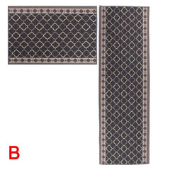 2pcs Modern Non Slip Kitchen Mat Lovely Rug Polyester Washable Doormat