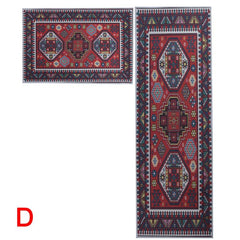 2pcs Modern Non Slip Kitchen Mat Lovely Rug Polyester Washable Doormat