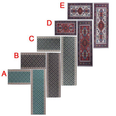 2pcs Modern Non Slip Kitchen Mat Lovely Rug Polyester Washable Doormat