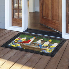 Bird's Nest Gathering Carpet Door Mat Flower Decor Home Supplies
