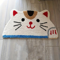 Cat Shag Area Rug Non slip Floor Mat Living Bedroom Entry Welcome Doormat