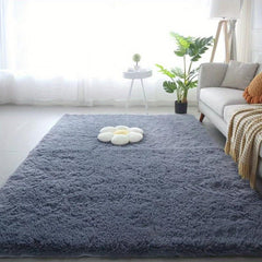 Soft Area Rug Fluffy Non-slip Shaggy Bedside Rug