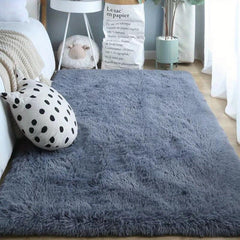 Soft Area Rug Fluffy Non-slip Shaggy Bedside Rug