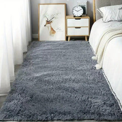 Soft Area Rug Fluffy Non-slip Shaggy Bedside Rug