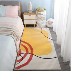 Modern Cashmere Bedroom Rug Cartoon Area Mat Soft & Durable for Girl