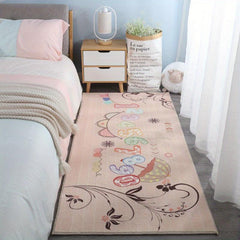 Modern Cashmere Bedroom Rug Cartoon Area Mat Soft & Durable for Girl