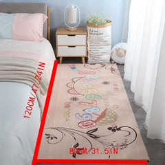 Modern Cashmere Bedroom Rug Cartoon Area Mat Soft & Durable for Girl