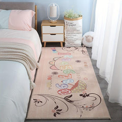 Modern Cashmere Bedroom Rug Cartoon Area Mat Soft & Durable for Girl