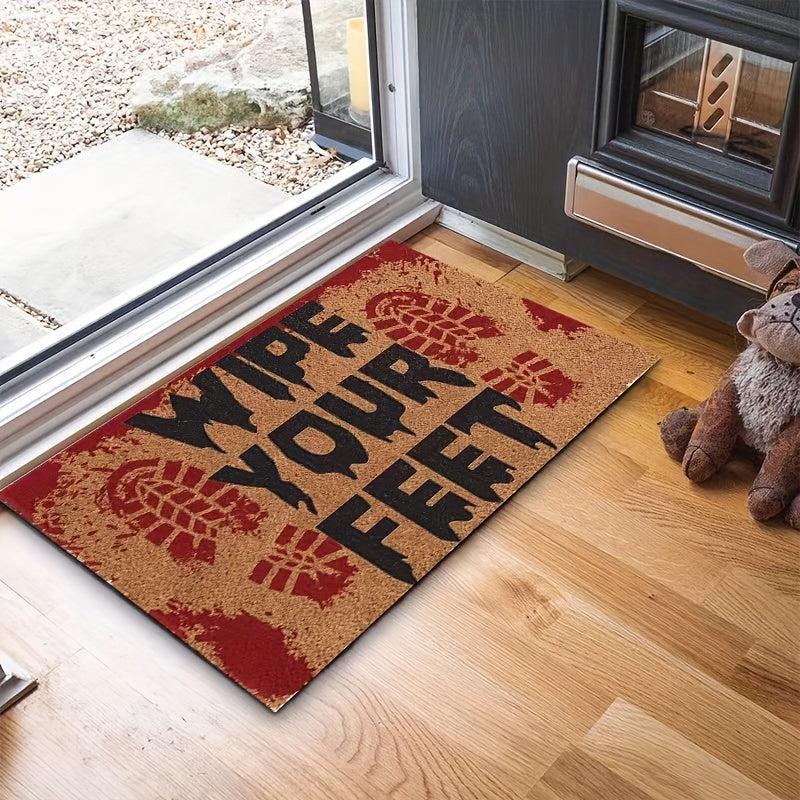 Christmas Horror Pumpkin Theme Rug Entry Door Mat Halloween Decor Rug