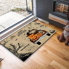 Christmas Horror Pumpkin Theme Rug Entry Door Mat Halloween Decor Rug