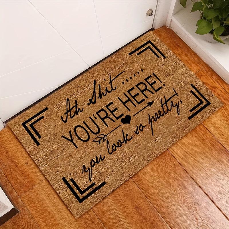 1pc English Letter Doormat Household Kitchen Carpet Anti slip And proof Foot Pad