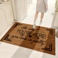1pc English Letter Doormat Household Kitchen Carpet Anti slip And proof Foot Pad