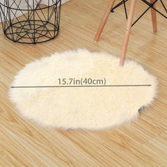 Soft Shag Round Rug Plush Silk Carpet for Living Room Shaggy Floor Carpet