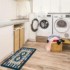 Moroccan Geometric Kitchen Floor Mat Soft Non-slip
