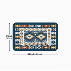 Moroccan Geometric Kitchen Floor Mat Soft Non-slip