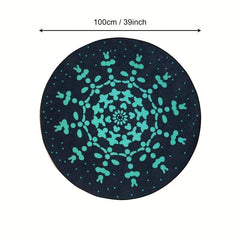 Gothic Halloween Round Area Rug Spider Web Pattern Carpet Anti-slip Bottom