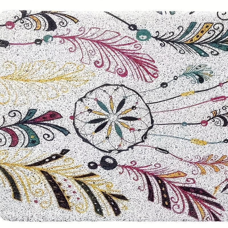 Feather Welcome Door Mat Non Slip Absorbent Floor Mat