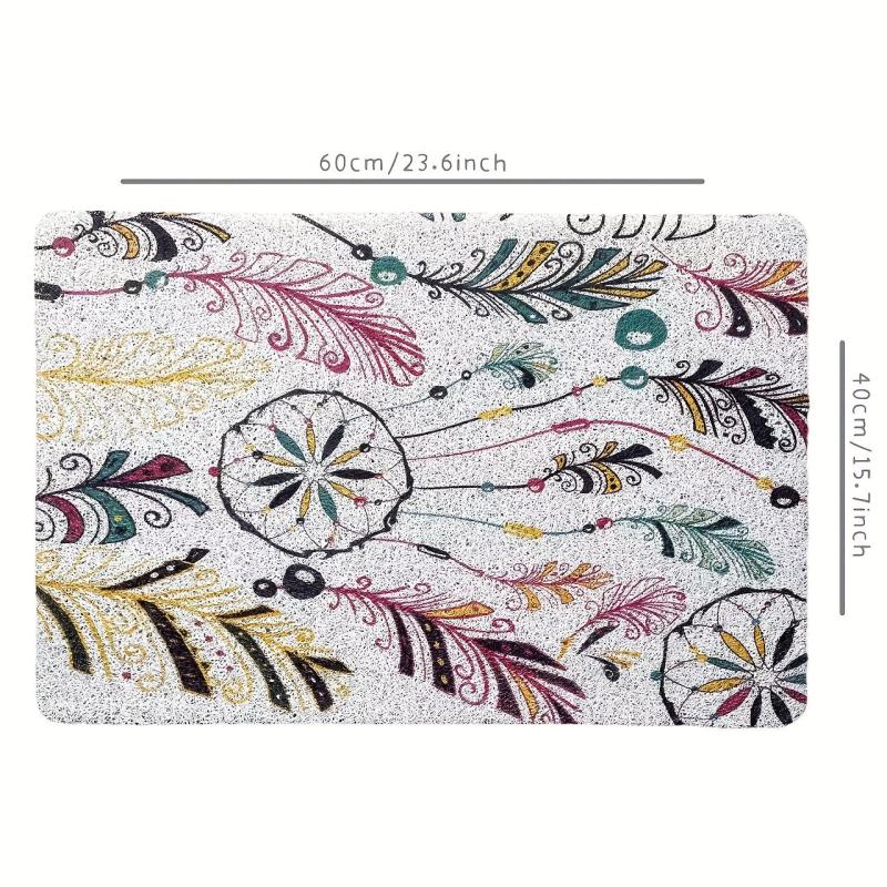 Feather Welcome Door Mat Non Slip Absorbent Floor Mat