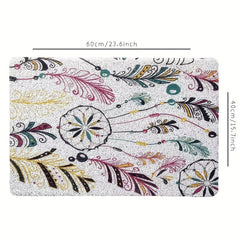 Feather Welcome Door Mat Non Slip Absorbent Floor Mat
