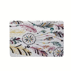 Feather Welcome Door Mat Non Slip Absorbent Floor Mat