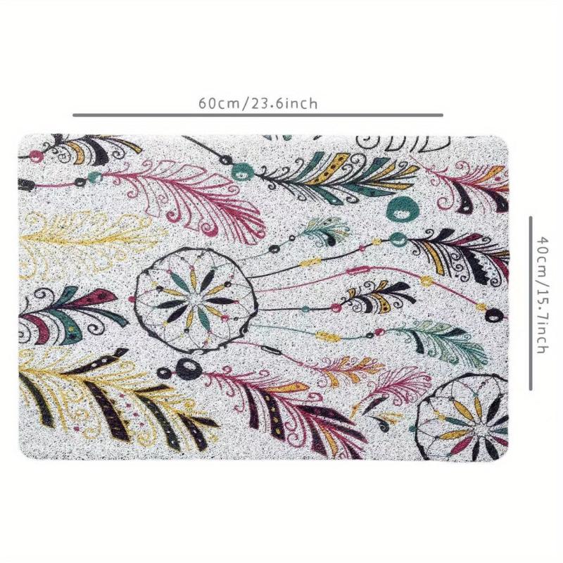 Feather Welcome Door Mat Non Slip Absorbent Floor Mat