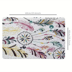 Feather Welcome Door Mat Non Slip Absorbent Floor Mat