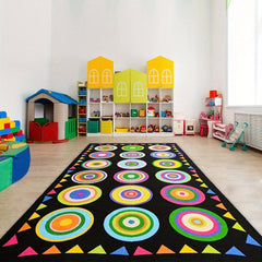 Children's Classroom Area Rug Educational Carpet Non Slip Backing