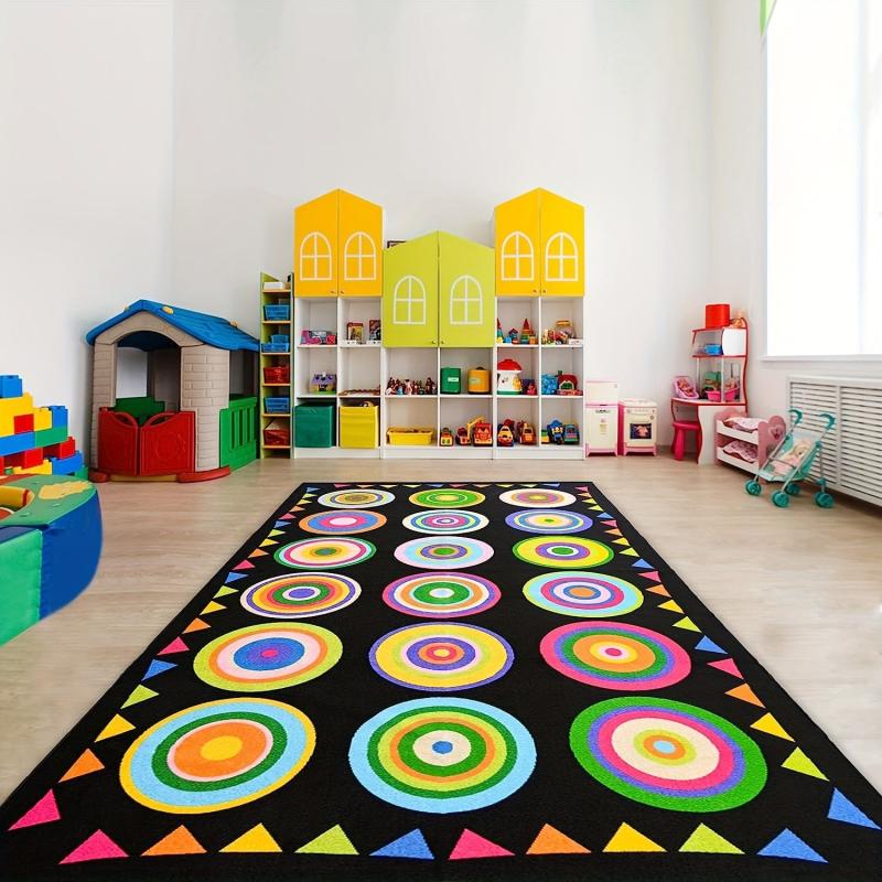 Children's Classroom Area Rug Educational Carpet Non Slip Backing