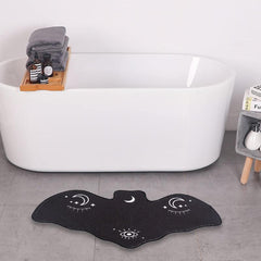 Halloween Bat Floor Mat Soft Non Slip Bath Rug