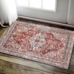 Vintage Boho Washable Runner Rug for Hallway Kitchen Entryway Bathroom