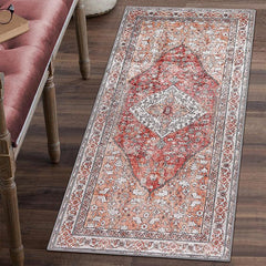 Vintage Boho Washable Runner Rug for Hallway Kitchen Entryway Bathroom