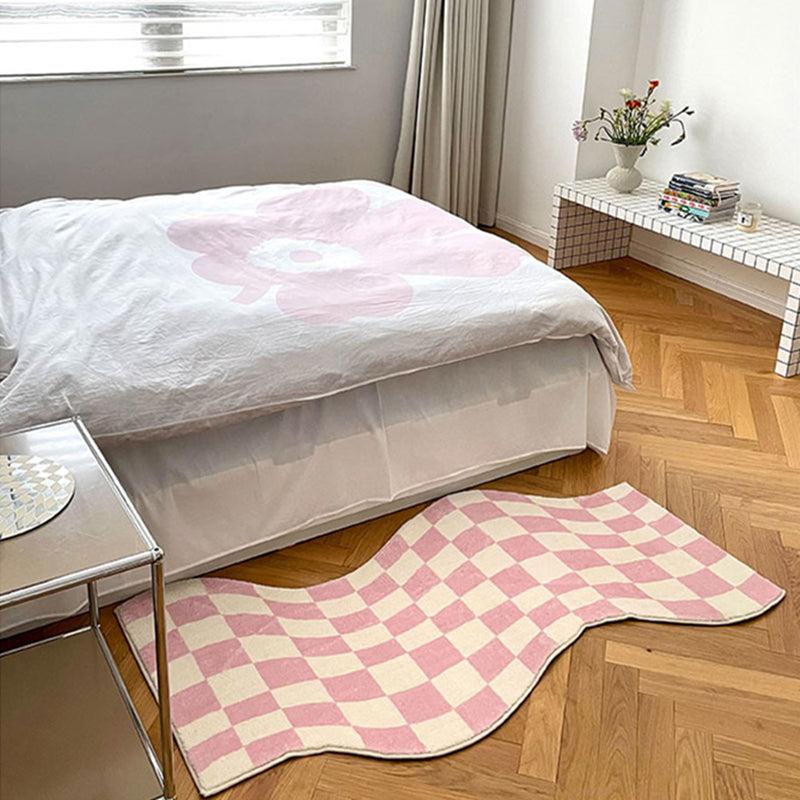 Irregular Checkerboard Bedroom Rug Modern Classic Lattice Living Room