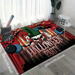 Circus Clown Pattern Flannel 3D Rug for Bedroom Living Room Comfortable Carpet
