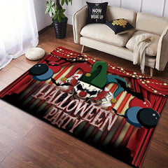 Circus Clown Pattern Flannel 3D Rug for Bedroom Living Room Comfortable Carpet