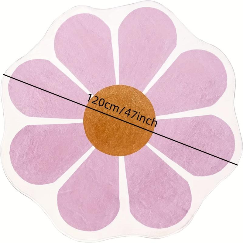 Teal Floral Rug Soft Non Slip Sunflower Floor Mat for Bedroom Living Room Nurser