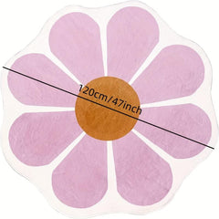 Teal Floral Rug Soft Non Slip Sunflower Floor Mat for Bedroom Living Room Nurser