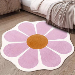 Teal Floral Rug Soft Non Slip Sunflower Floor Mat for Bedroom Living Room Nurser