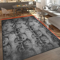 Skull Printed Floor Mat for Halloween Bedroom Decor