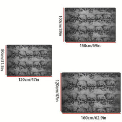 Skull Printed Floor Mat for Halloween Bedroom Decor