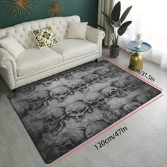 Skull Printed Floor Mat for Halloween Bedroom Decor