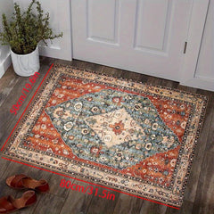 Boho Brown Style Floor Mat for Living Room Decor